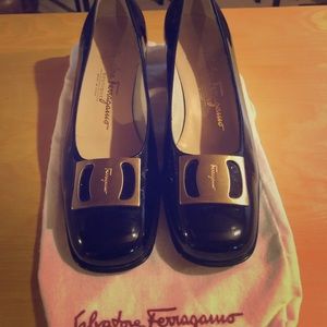 Salvatore Ferragamo patent leather pumps size 7